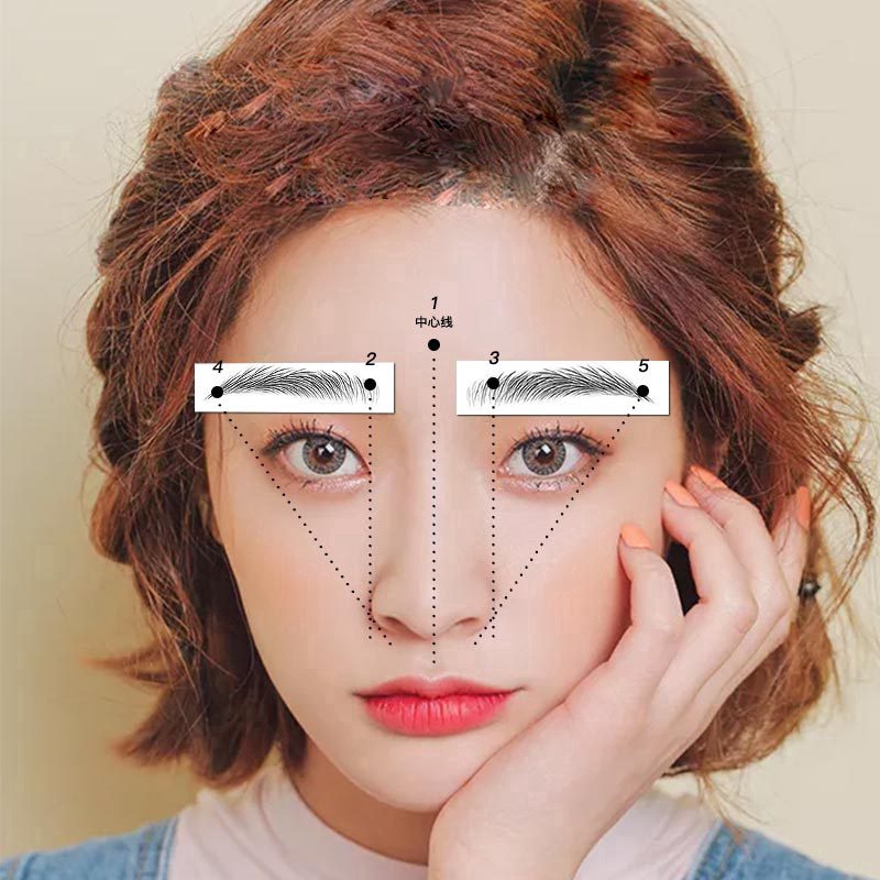 Nhãn dán hình xăm lông mày 6D MỚI / 10 cặp Nhãn dán giả bán cố định dạng nước