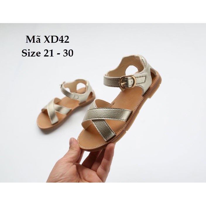 Dép Sandal bé gái sang chảnh kiểu quai chéo dễ thương CG39