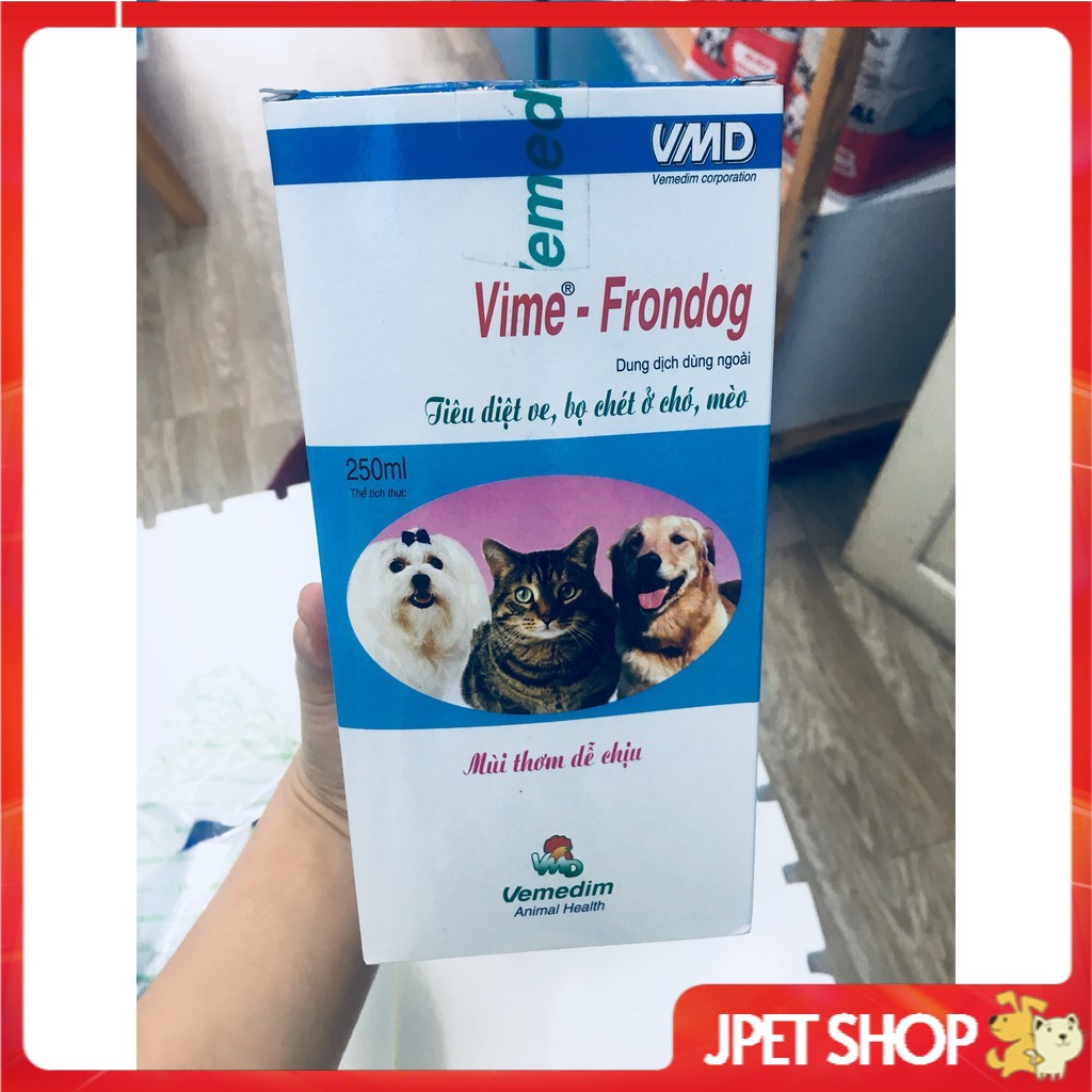 Thuốc Xịt Trị Ve, Bọ Chét Cho Chó Mèo Vime- Frondog 250 ml - jpet shop