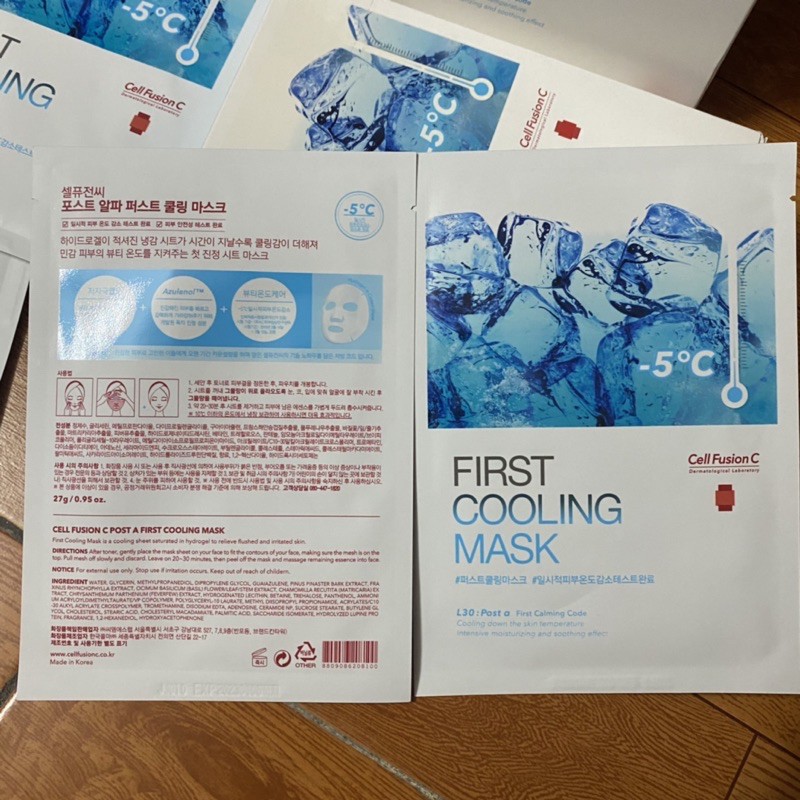 ✅[CHÍNH HÃNG] Mặt Nạ Dịu Da Khẩn Cấp Cell Fusion C First Cooling Mask (1 miếng lẻ)