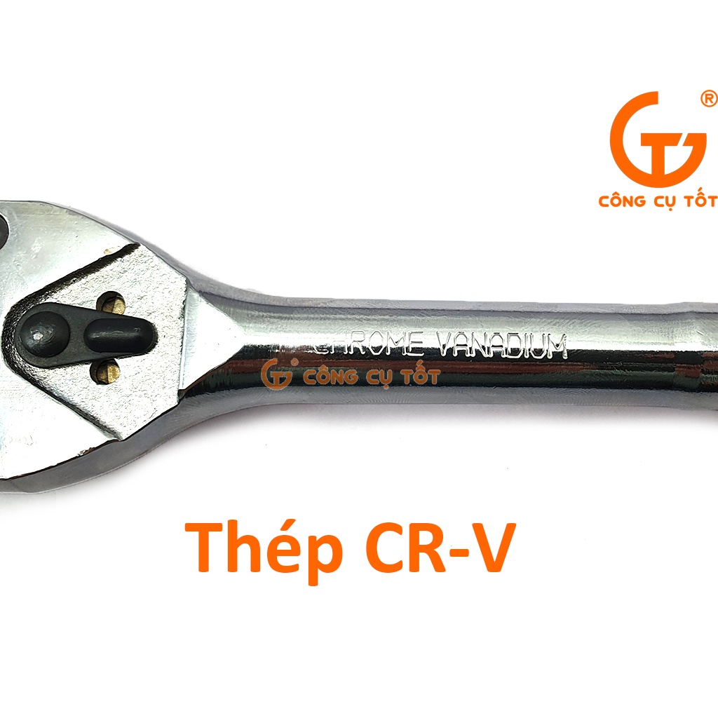 Tay vặn tự động hai chiều 1/2&quot; dài 235mm 24 răng cán thép sần