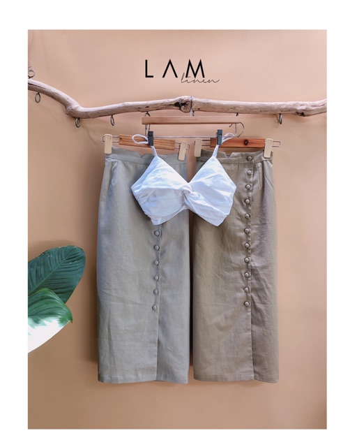 Chân váy Midi vải Linen | BigBuy360 - bigbuy360.vn