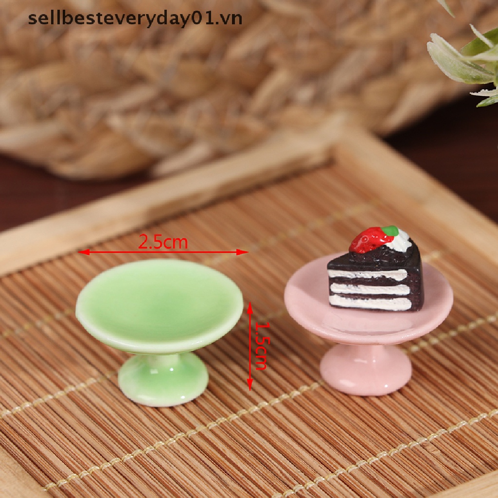 Khay để trái cây món tráng miệng mini tỉ lệ 1:12 dành cho trang trí nhà búp bê