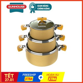 Bộ nồi anod sunhouse shg2703ga hàng chính hãng