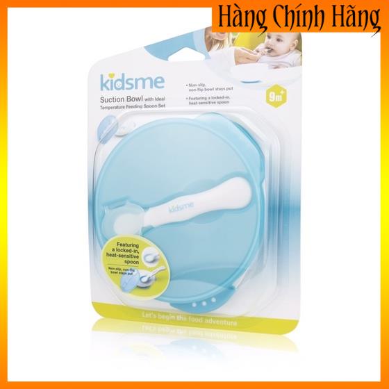 Bộ tô chống trượt Kidsme (kèm muỗng báo nhiệt) - Tô có thể cố định trong suốt bữa ăn