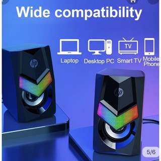 Loa máy tính 2.0 HP DHE 6000 (2 cái/Bộ) Đen