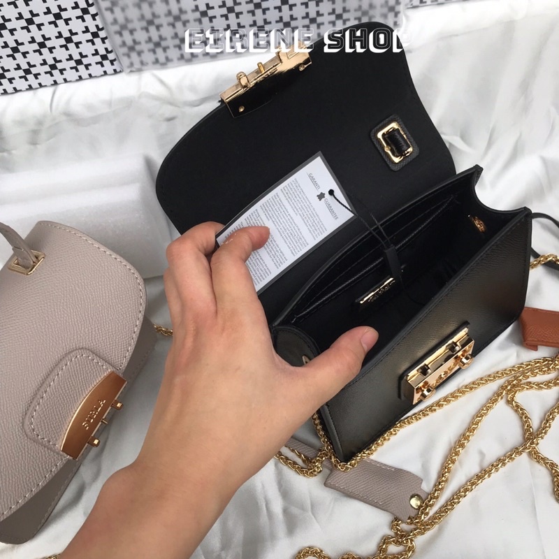 Túi xách nữ Phơ La có quai xách và dây đeo chéo tháo dời sz 18 khoá bấm