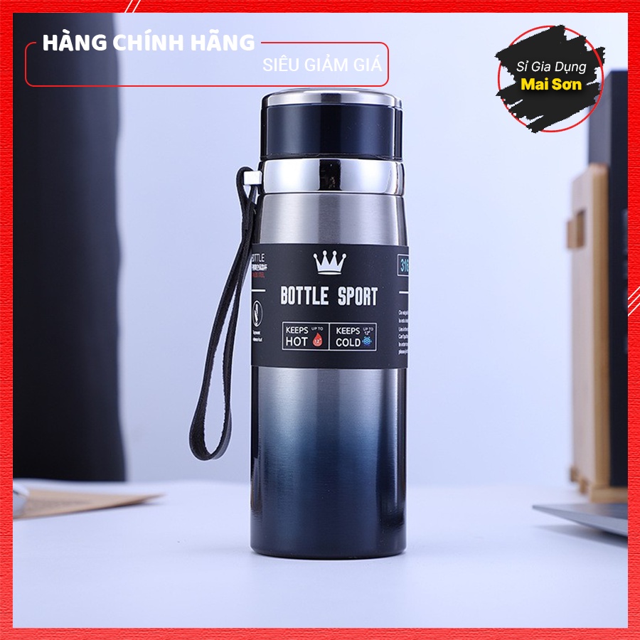 Bình Giữ Nhiệt Inox Cao Cấp Nóng Lạnh Loại Tốt 1 Lít Chất Liệu Inox Dày 2 Giữ Nhiệt Lên Đến 12H Kiểu Dáng Sang Trọng