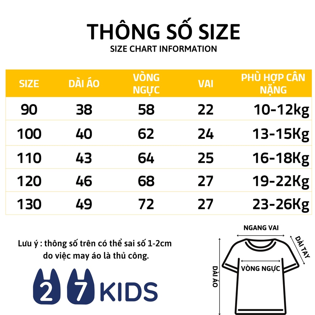 Áo gile bé trai 27Kids WELLKIDS áo ghi lê thời trang nam cho trẻ từ 2-8 tuổi BLWA1