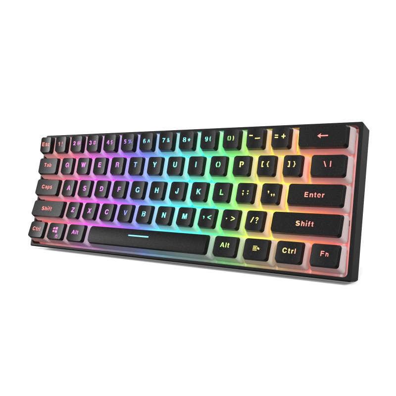 Bàn Phím Cơ Dây Đèn Led 61 Phím Loại C Rgb