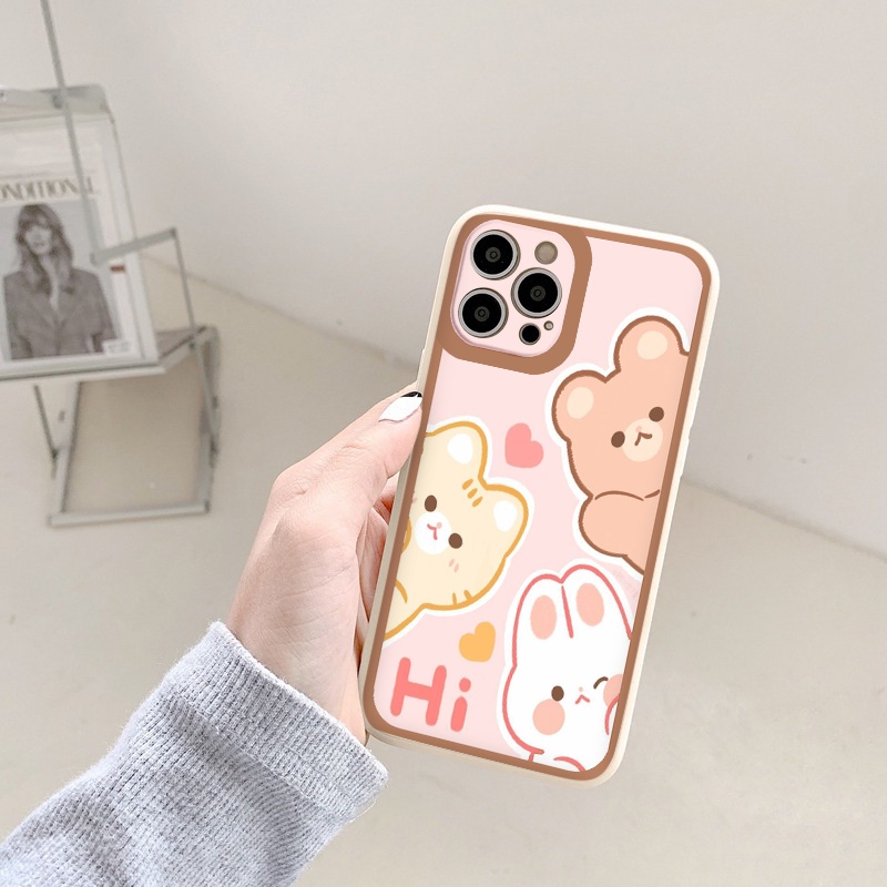 Ốp Iphone hot trend các chú gấu hi xin chào ốp lưng iphone 13promax 11 promax 12 pro max 6 6plus 7 plus 8 x xr xsmax