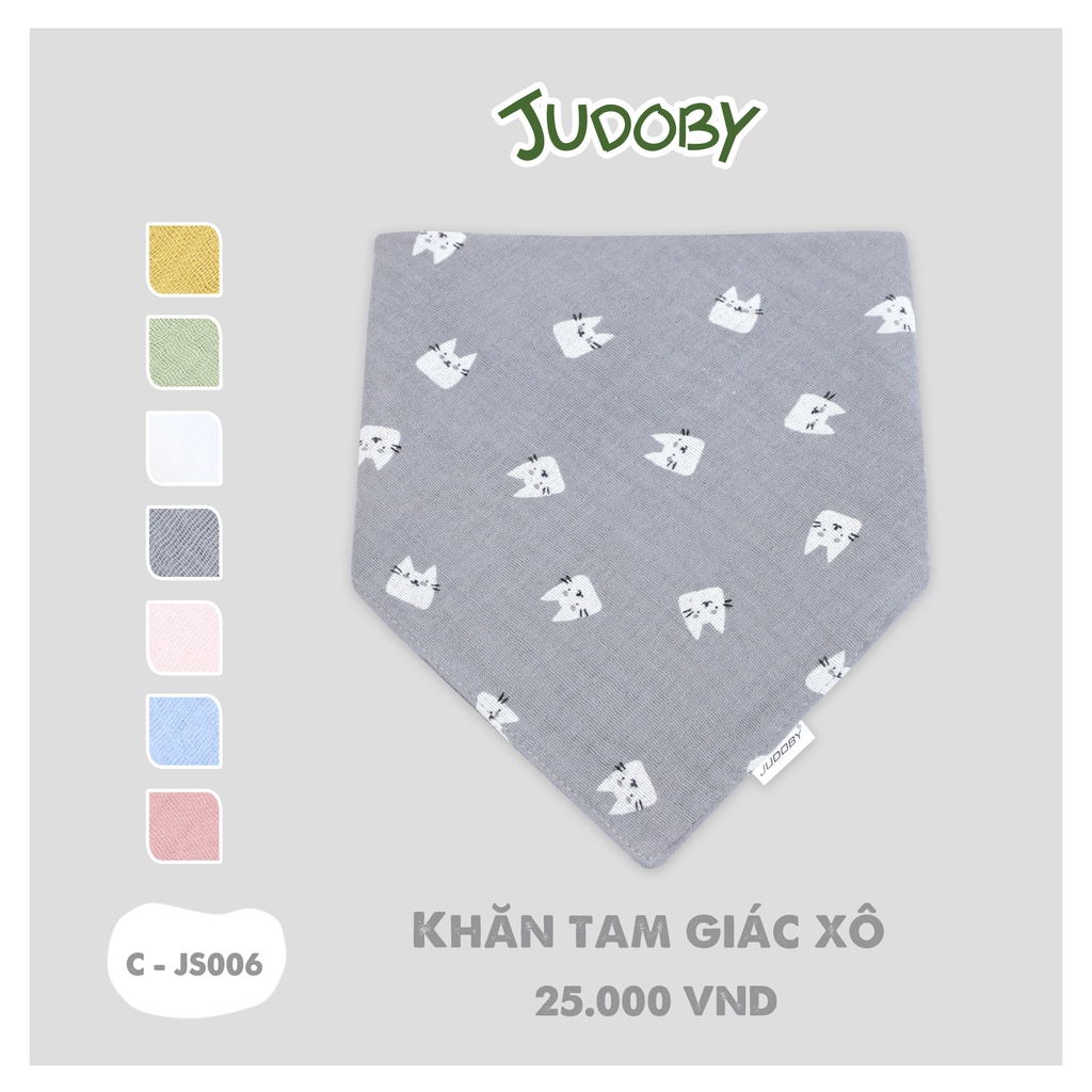 [FREESHIP] Khăn yếm/ khăn tam giác xô 3 lớp họa tiết đáng yêu Judoby/Dokma JS006