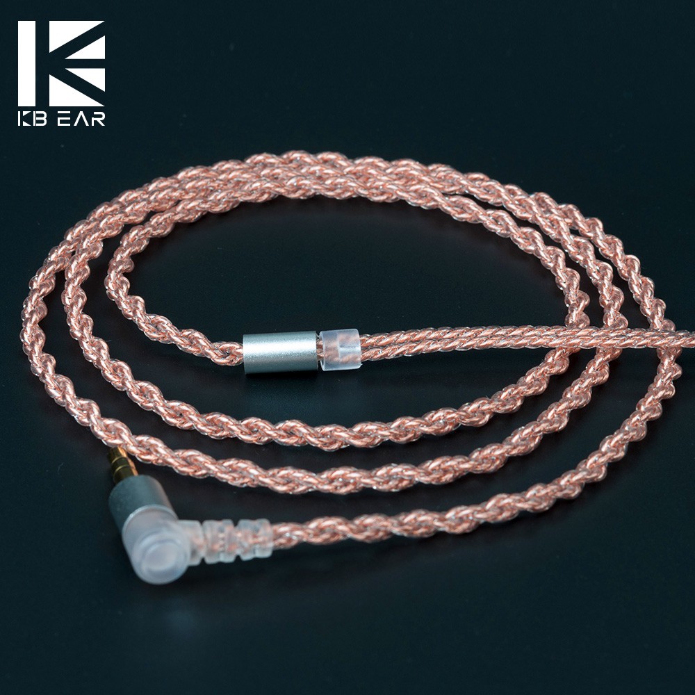 Dây cáp đồng 4 lõi 2 Pin / Qdc / Mmcx với đầu nối 3.5mm cho Kb06 Zsx Zs10 Pro