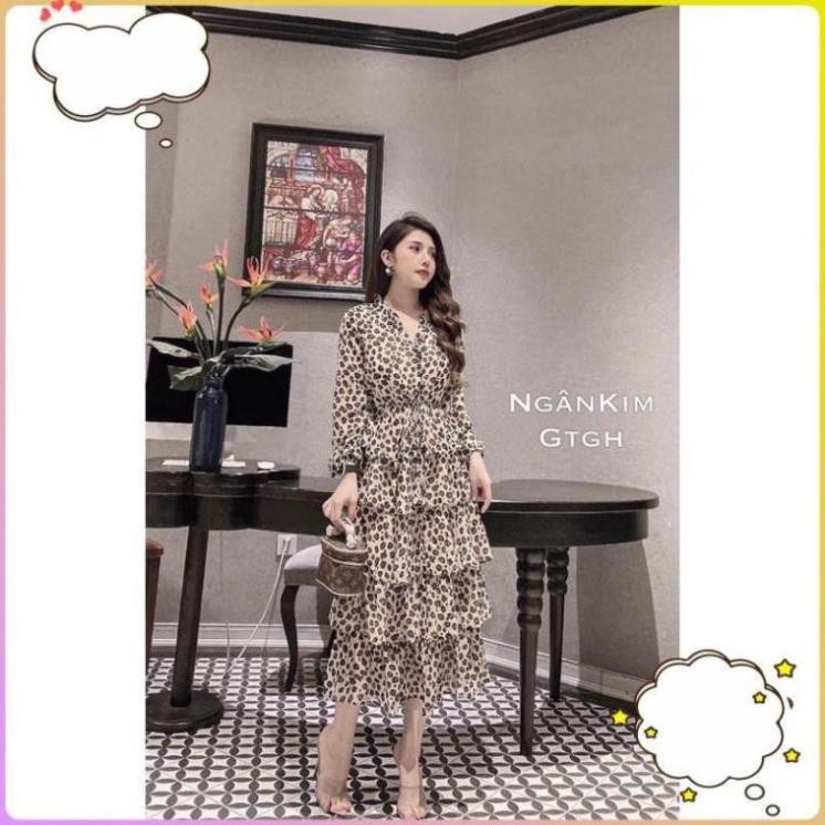 Hàng Thiết Kế Cao Cấp - Váy maxi đầm maxi hoa nhí cổ chữ V sang trọng quý phái | BigBuy360 - bigbuy360.vn