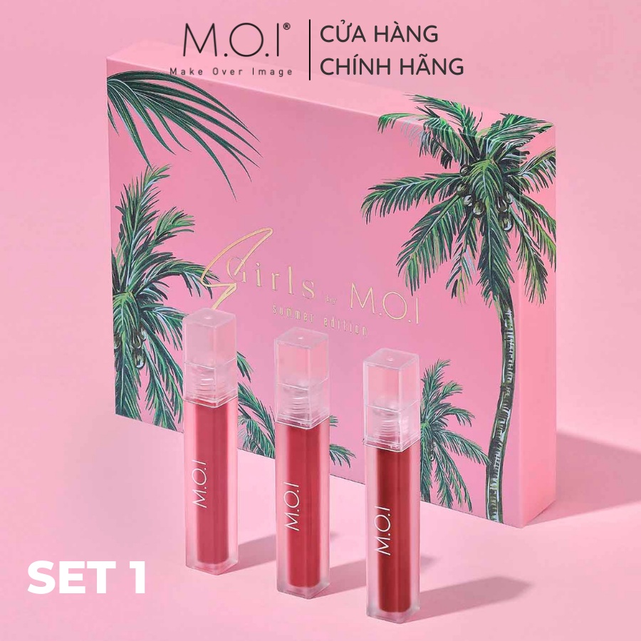 Set 3 cây Son Nhung Lỳ SGIRLS BY M.O.I SPECIAL EDITION mỏng nhẹ, mềm mại nhung mịn