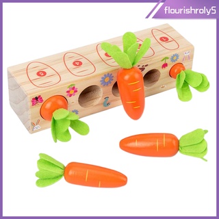 Bộ Đồ Chơi Xếp Hình Củ Cà Rốt Bằng Gỗ Vui Nhộn