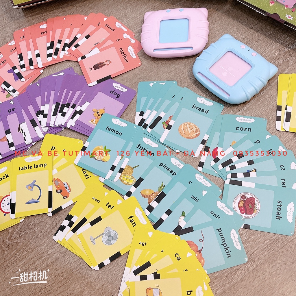 Máy đọc từ vựng tiếng anh không sóng điện từ đồ chơi thông minh thẻ flashcard Tiếng Anh 224 từ vựng