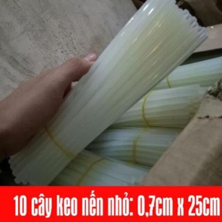 Keo nến nhỏ 10 cây/ bó 0,7cm x 25cm