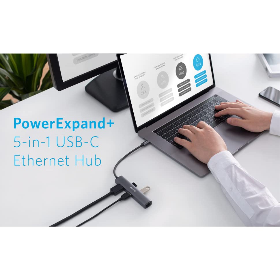 Hub chuyển đổi Anker PowerExpand + 5-in-1 USB-C Ethernet - Chính hãng