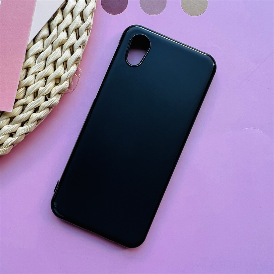 Ốp Điện Thoại TPU Dẻo Mặt Nhám Màu Đen Thời Trang Cho Sharp Android One S5 SHV43