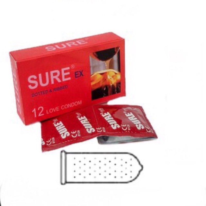 (Hoả tốc) Bao cao su SURE đỏ hộp 12 cái