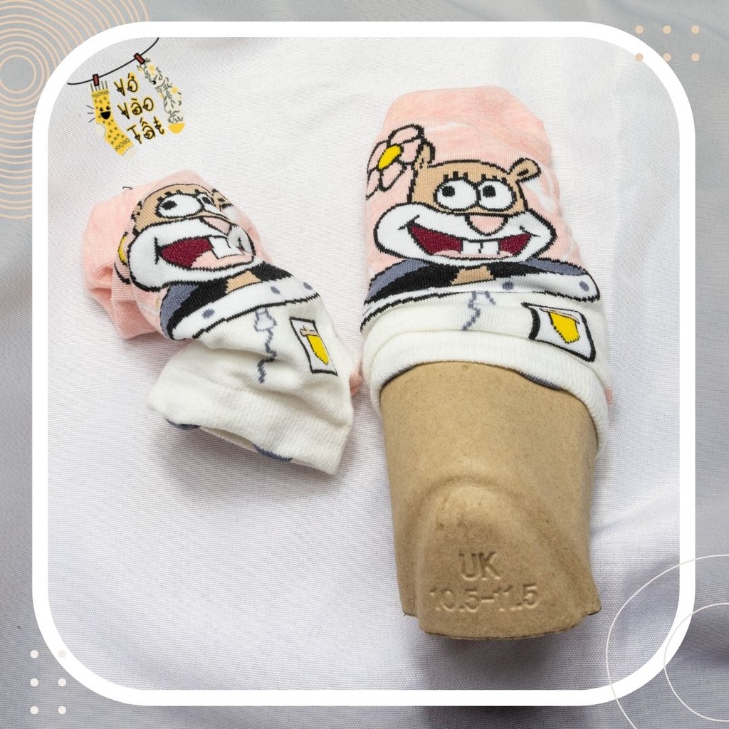 TẤT VỚ CỔ NGẮN HOẠT HÌNH BỌT BIỂN CAO CẤP