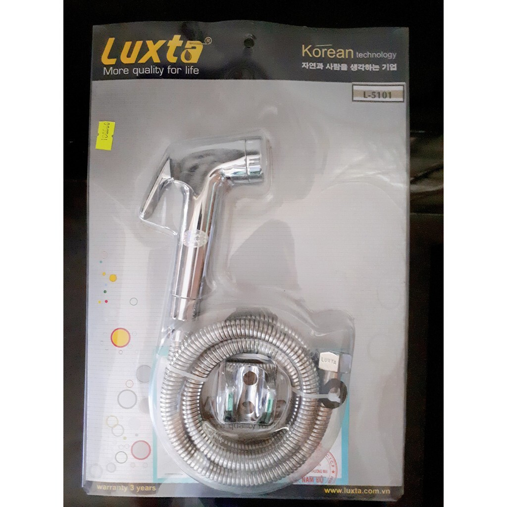 Vòi xịt vệ sinh Luxta L5101, dây xịt inox 304. chịu được áp lực nước mạnh, Bảo hành 12 tháng