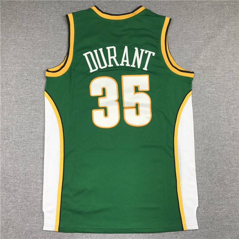 Áo Thun Ba Lỗ Thể Thao NBA Màu Xanh Lá In Chữ Durant Phong Cách Cổ Điển Dành Cho Nam Và Nữ
