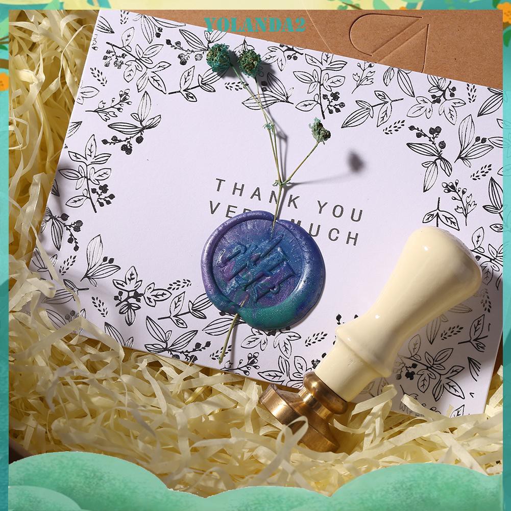 Bộ 100 hạt sáp niêm phong bì thư kiểu cổ điển hình bát giác dùng để trang trí thiệp mời đám cưới DIY thủ công