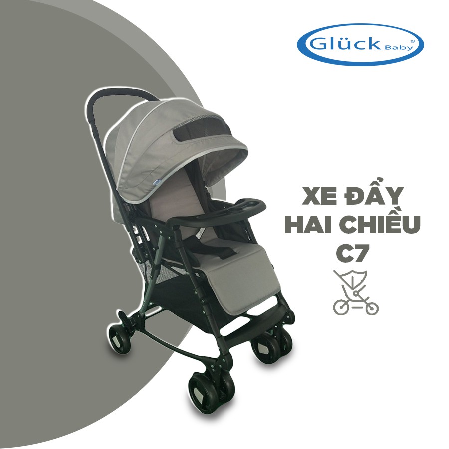 Xe đẩy 2 chiều có bập bênh Gluck C7