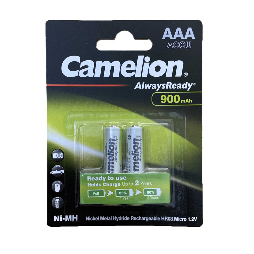 COMBO 2 PIN SẠC AAA CAMELION 900MAH VỈ 2 VIÊN.