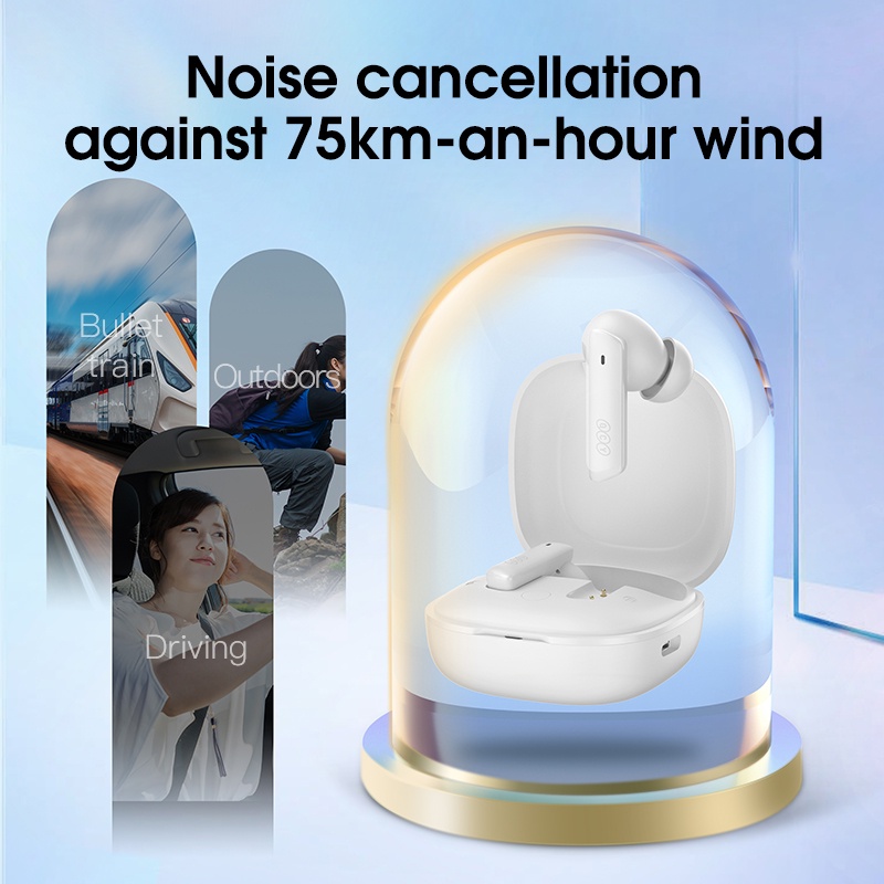 Tai nghe không dây QCY HT05/Meloduds ANC TWS kết nối Bluetooth 5.2 40dB âm thanh HIFI cao cấp