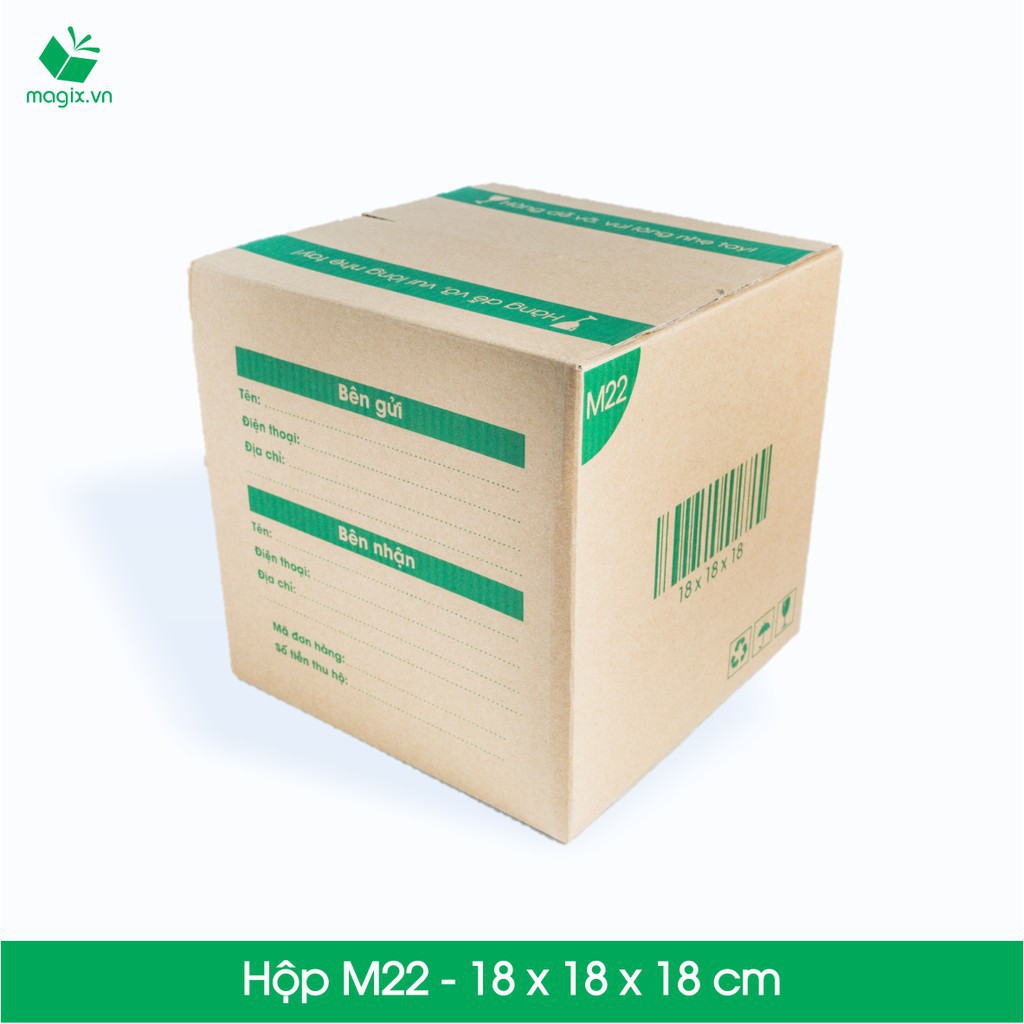 10 Thùng hộp carton - Mã HN_M22 - Kích thước 18x18x18 (cm)