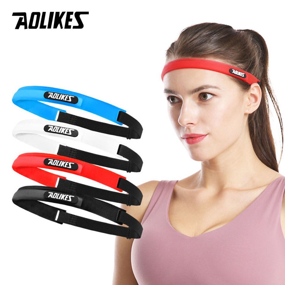 Băng đô thể thao silicone AOLIKES A-2113 chặn mồ hôi trán Sport sweat band