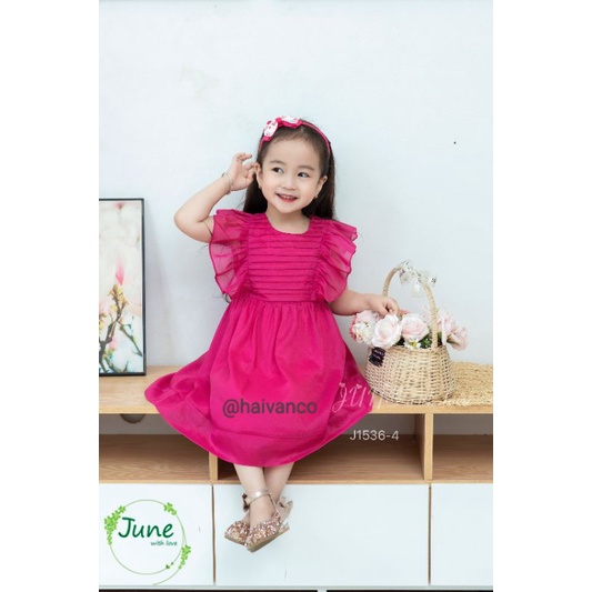 ĐẦM VÁY VOAN TƠ ÁNH KIM CAO CẤP BÉ GÁI SIÊU ĐẸP DỄ THƯƠNG HAIVANCO  MỀM MẠI THOÁNG MÁT 12 đến 37 kg ĐI HỌC ĐI CHƠI ĐẸP