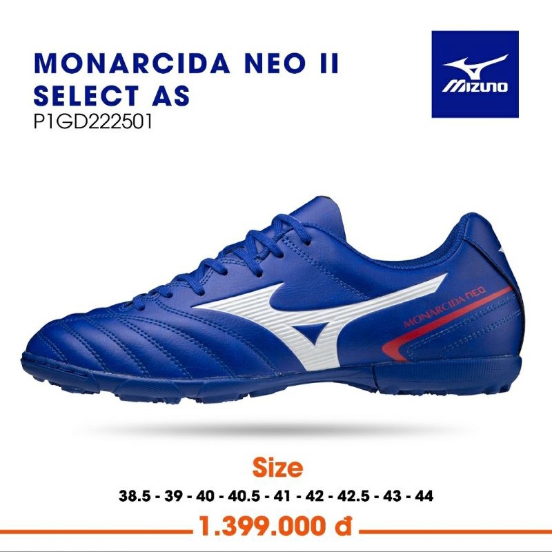 [ MIZUNO ] Giày đá bóng Mizuno Monarcida Neo II Select As Trắng