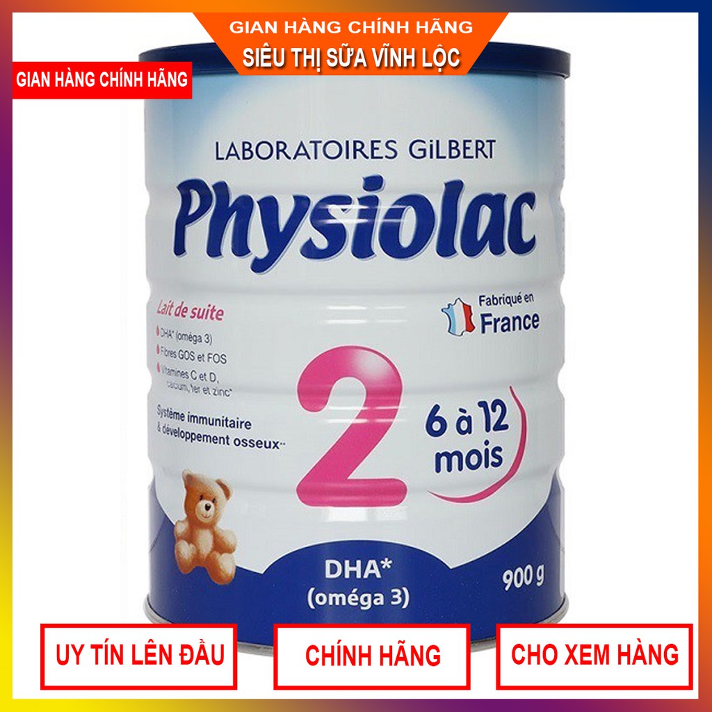 [HÀNG CHÍNH HÃNG] Sữa bột Physiolac số 1, 2, 3 900g Date 2023 [Mẫu mới]