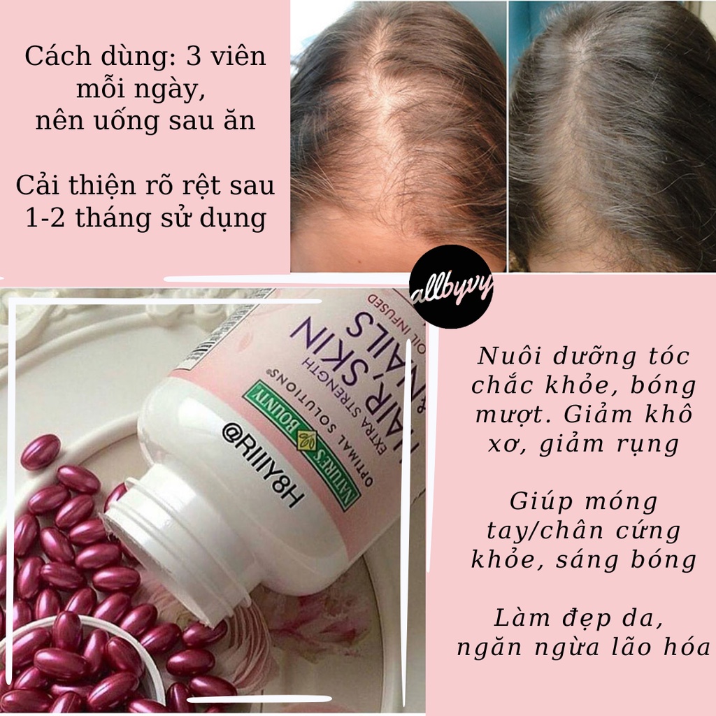 Allbyvy | Viên Uống Nature's Bounty Hair Skin Nails
