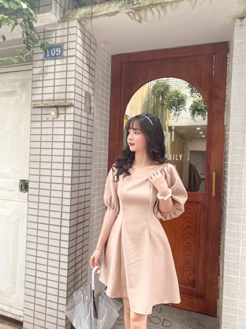 [Mã FAGREEN1505 giảm tới 30K đơn 99K] Đầm trễ vai tay lỡ | BigBuy360 - bigbuy360.vn
