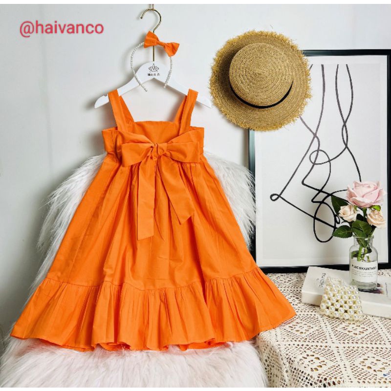 ĐẦM VÁY DÀI MAXI BÉ GÁI NHIỀU MÀU VẢI KATE MỀM NHẬP HAIVANCO 10 đến 38 kg mềm mại và thoáng mát đi học đi chơi đều đẹp