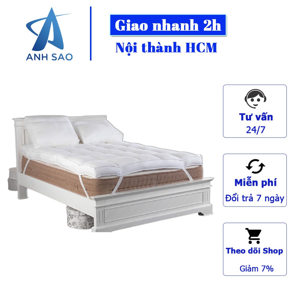 Nệm Lông Vũ Tăng tiện nghi Ưu Việt (1m6*2m*7cm/ 1m8*2m*7cm) - 100% Microfiber cao cấp