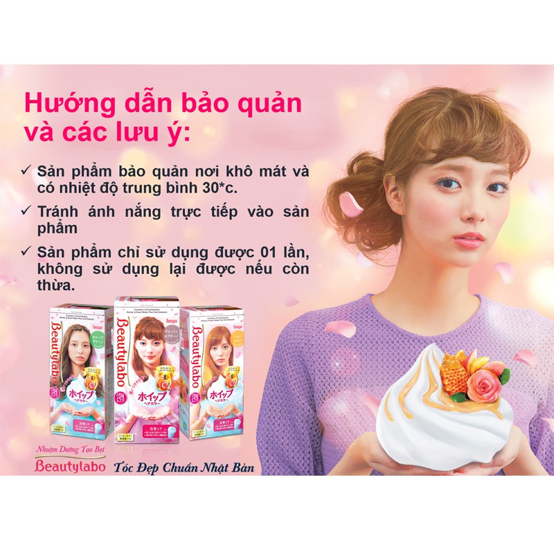 Kem Nhuộm Beauty Labo Tạo Bọt Vàng Xám Khói 125ml