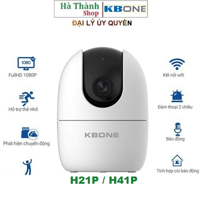 { Hot } Camera WiFi 1080p KBONE H21P- Xoay 360 độ- chuẩn nén h.265- thương hiệu mỹ