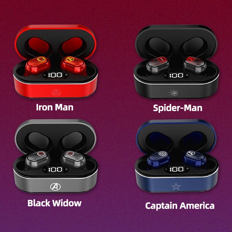 Tai nghe Bluetooth không dây Disney BTMV09 in-ear stereo chống nước giảm tiếng ồn độ trễ thấp phong cách thể thao