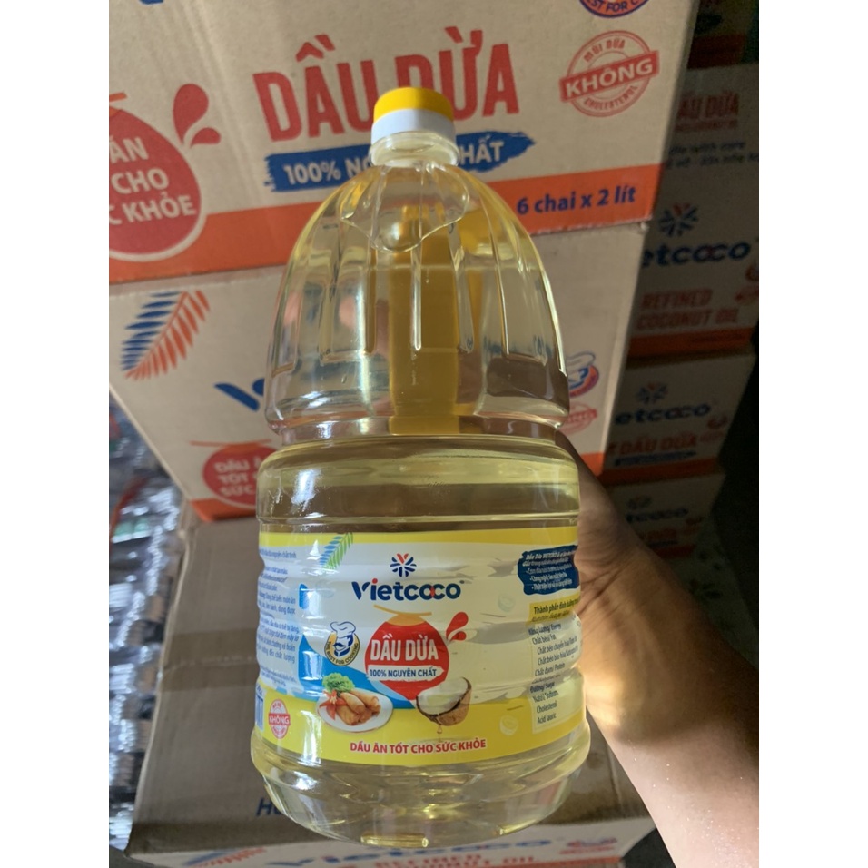 Chai 2 lit - Dầu Dừa Chiên Xào   Vietcoco 100% nguyên chất