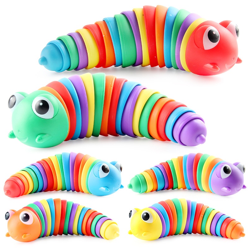 Đồ chơi sâu bướm SEA SUN TOYS lỗ thoát khí ép ngón tay màu cầu vồng