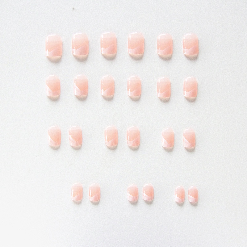 Hộp 24 Móng Tay Giả Hình Vuông Phong Cách Pháp Độc Đáo