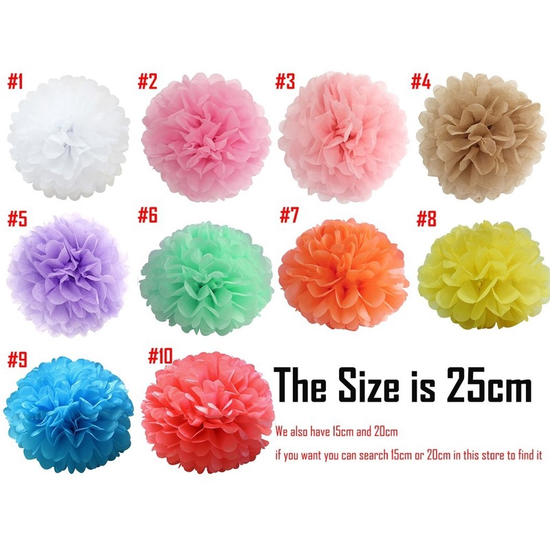 Quả cầu hoa giấy 25cm trang trí tiệc