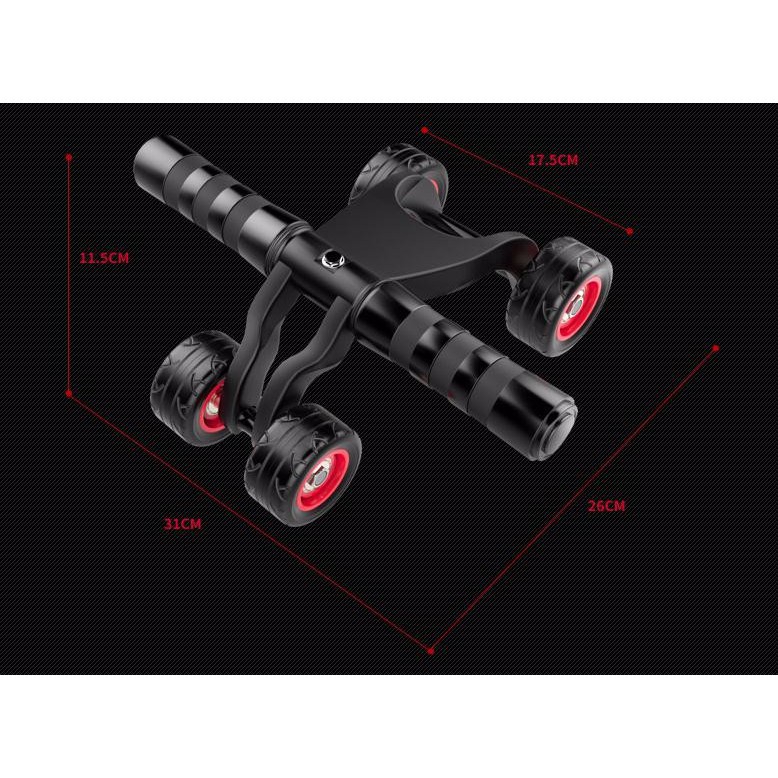 Con Lăn Tập Cơ Bụng 4 Bánh - Cam Kết Giao Đủ Bộ Như Hình