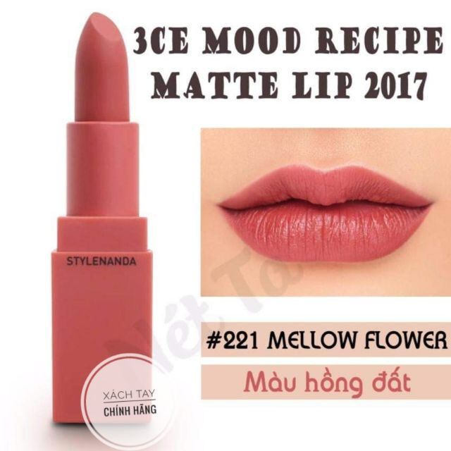 Son Thỏi 3Ce 221 Màu Hồng Đất | Shopee Việt Nam